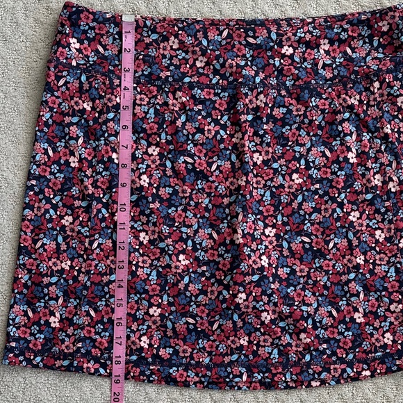 J. Jill Fit A-Line Knit Skort Size Large Floral Stretch Summer Athleisure NWOT - Picture 9 of 10
